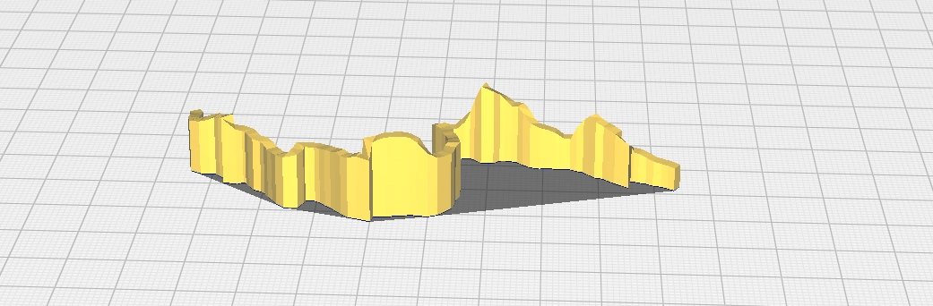 Gerendertes STL-Modell einer Route als Vorschau