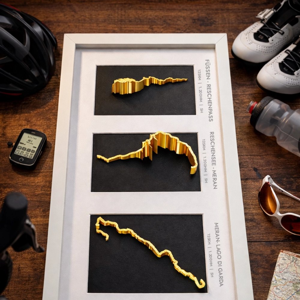 Mehrere Etappen in einem Geschenk: drei Reliefs in einem Rahmen